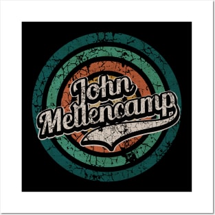 John Mellencamp // Retro Circle Crack Vintage Posters and Art